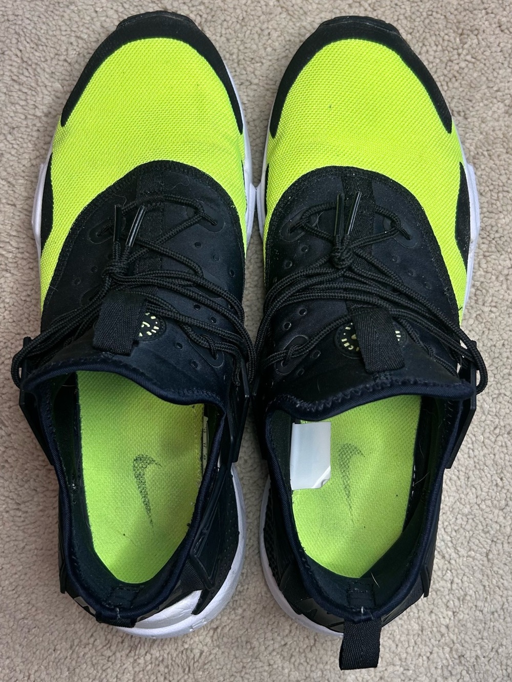 Nike Air Huarache Drift Black Volt Sneakers (Size 12)